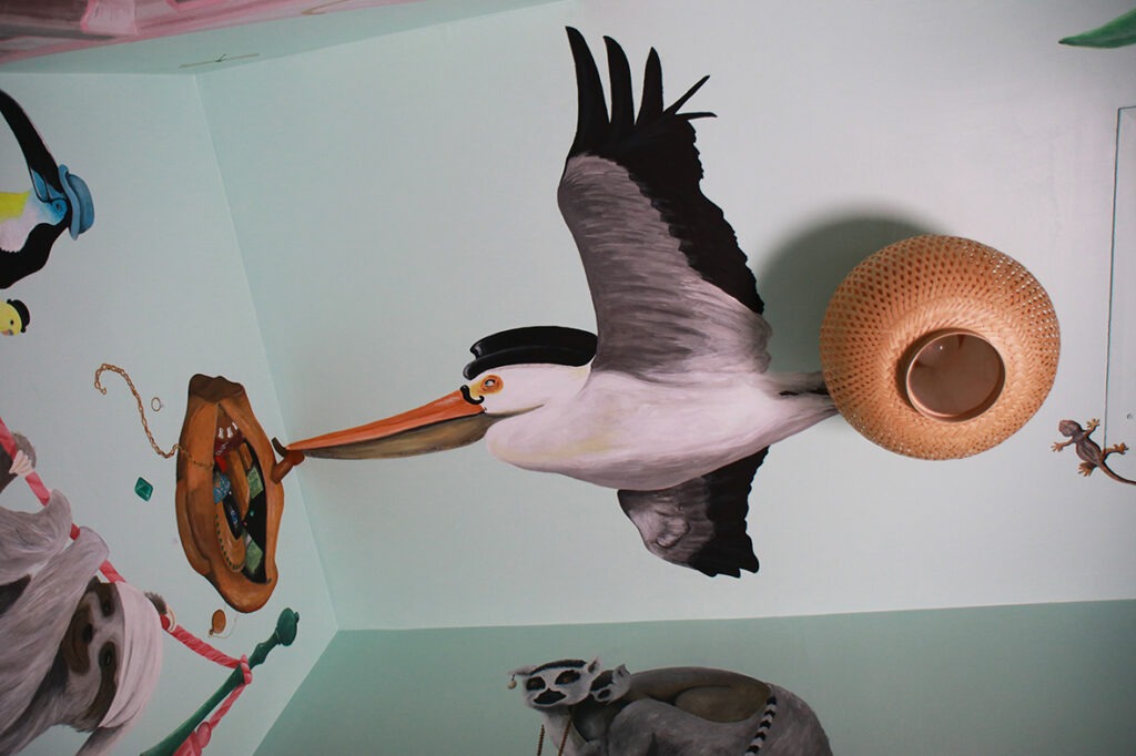 Décor tropical, parini illustration singe, animalier